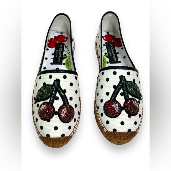 Trend: Dolce & Gabbana Exclusive Polka Dot + Cherry Espadrilles - Picture 2 of 6